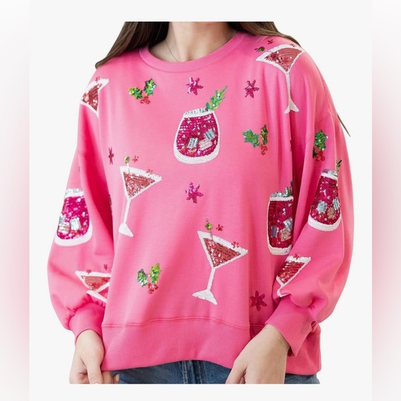 Mary Square Tops - Mary Square Millie Sweatshirt Holiday Spirits